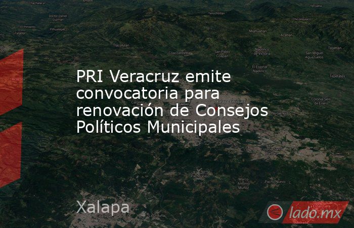 PRI Veracruz emite convocatoria para renovación de Consejos Políticos Municipales. Noticias en tiempo real