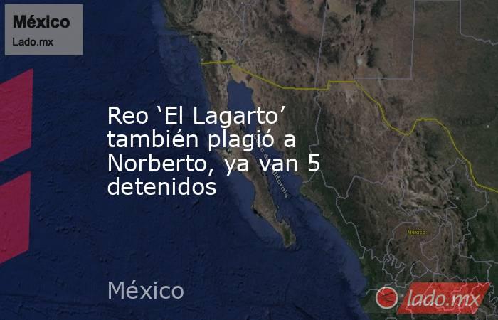 Reo ‘El Lagarto’ también plagió a Norberto, ya van 5 detenidos. Noticias en tiempo real