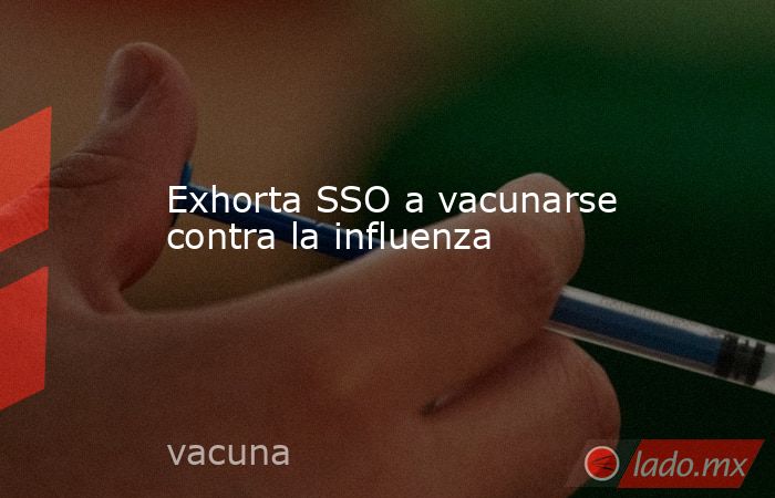 Exhorta SSO a vacunarse contra la influenza. Noticias en tiempo real