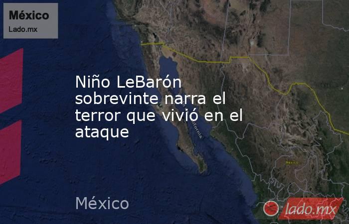 Niño LeBarón sobrevinte narra el terror que vivió en el ataque. Noticias en tiempo real