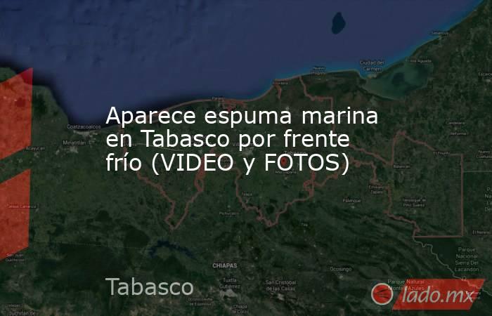 Aparece espuma marina en Tabasco por frente frío (VIDEO y FOTOS). Noticias en tiempo real
