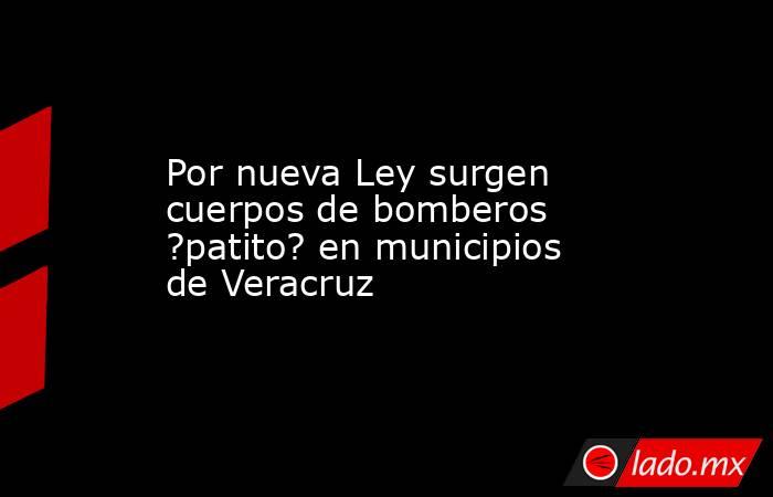 Por nueva Ley surgen cuerpos de bomberos ?patito? en municipios de Veracruz. Noticias en tiempo real