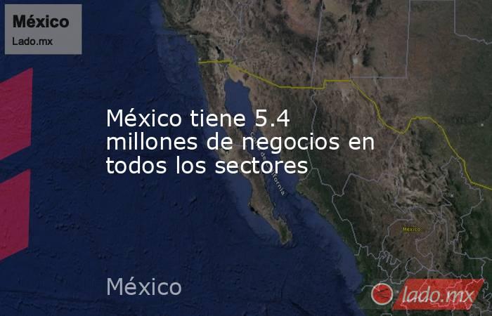 México tiene 5.4 millones de negocios en todos los sectores. Noticias en tiempo real