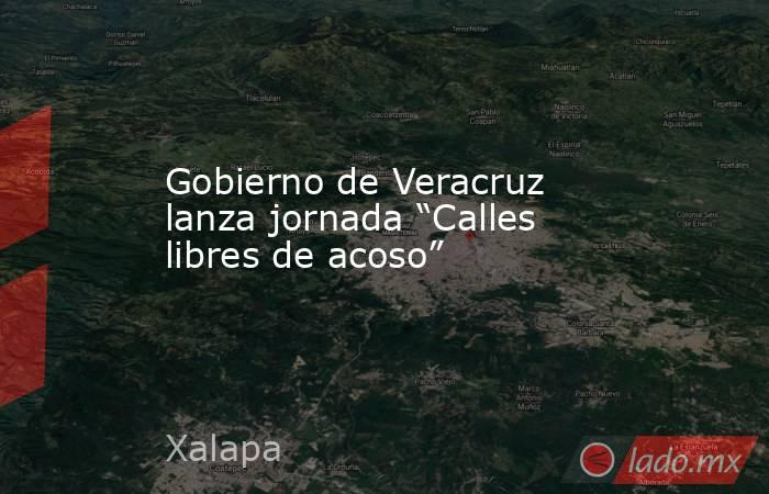 Gobierno de Veracruz lanza jornada “Calles libres de acoso”. Noticias en tiempo real