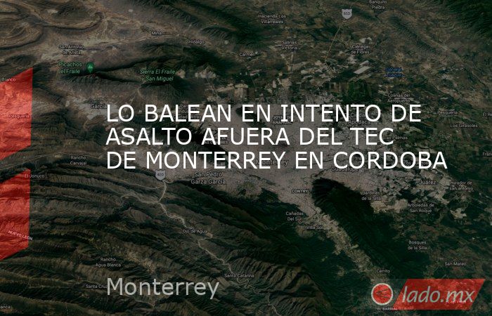 LO BALEAN EN INTENTO DE ASALTO AFUERA DEL TEC DE MONTERREY EN CORDOBA. Noticias en tiempo real