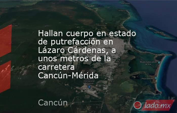 Hallan cuerpo en estado de putrefacción en Lázaro Cárdenas, a unos metros de la carretera Cancún-Mérida. Noticias en tiempo real