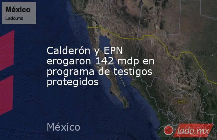 Calderón y EPN erogaron 142 mdp en programa de testigos protegidos. Noticias en tiempo real