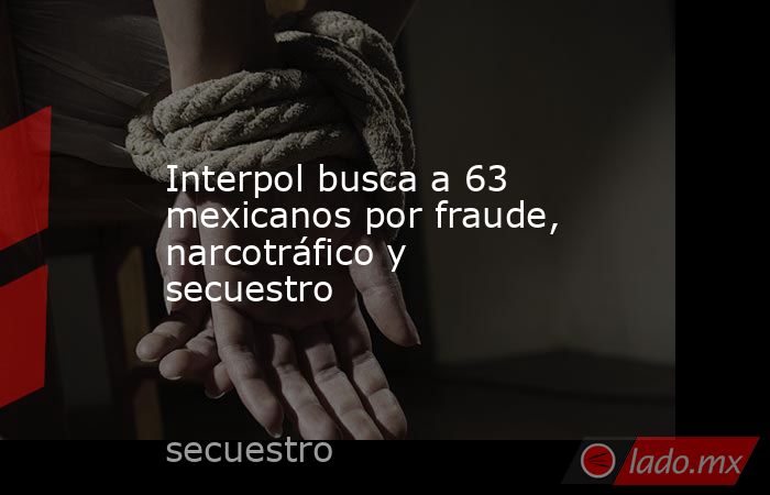 Interpol busca a 63 mexicanos por fraude, narcotráfico y secuestro. Noticias en tiempo real