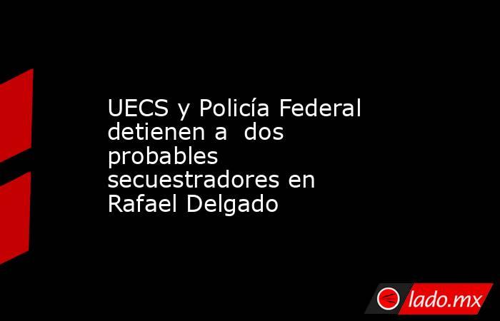 UECS y Policía Federal detienen a  dos probables secuestradores en Rafael Delgado. Noticias en tiempo real