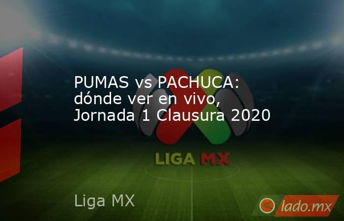 PUMAS vs PACHUCA: dónde ver en vivo, Jornada 1 Clausura 2020. Noticias en tiempo real