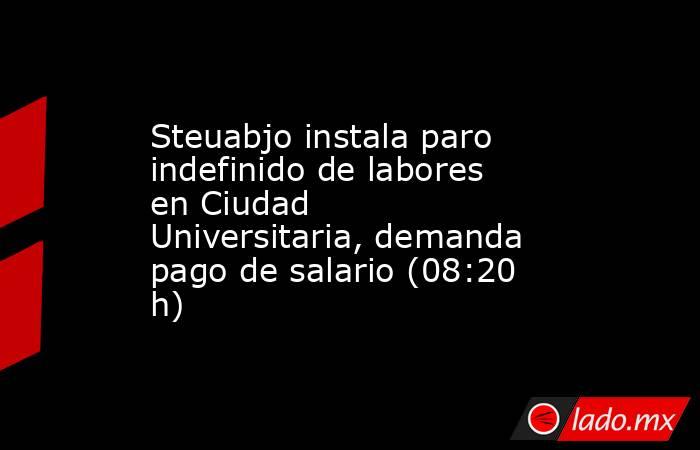 Steuabjo instala paro indefinido de labores en Ciudad Universitaria, demanda pago de salario (08:20 h). Noticias en tiempo real