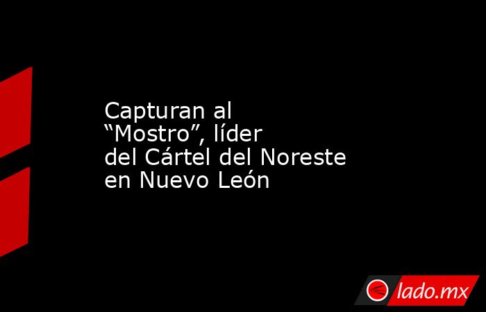 Capturan al “Mostro”, líder del Cártel del Noreste en Nuevo León. Noticias en tiempo real