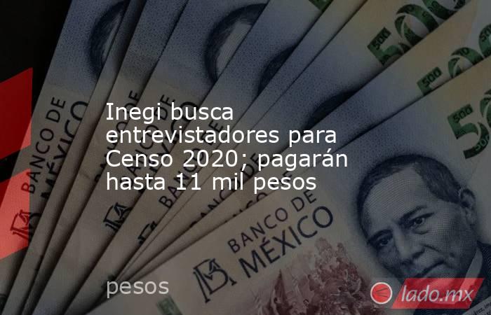 Inegi busca entrevistadores para Censo 2020; pagarán hasta 11 mil pesos. Noticias en tiempo real
