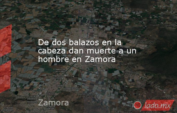 De dos balazos en la cabeza dan muerte a un hombre en Zamora. Noticias en tiempo real