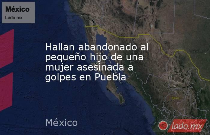 Hallan abandonado al pequeño hijo de una mujer asesinada a golpes en Puebla. Noticias en tiempo real