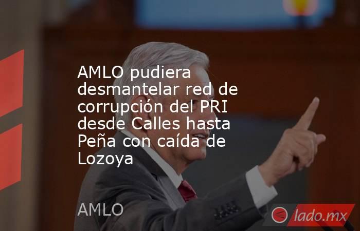 AMLO pudiera desmantelar red de corrupción del PRI desde Calles hasta Peña con caída de Lozoya. Noticias en tiempo real