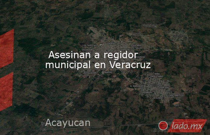  Asesinan a regidor municipal en Veracruz. Noticias en tiempo real