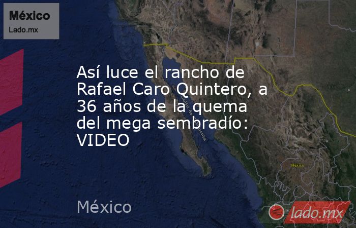 Así luce el rancho de Rafael Caro Quintero, a 36 años de la quema del mega sembradío: VIDEO. Noticias en tiempo real