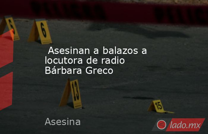 Asesinan a balazos a locutora de radio Bárbara Greco    . Noticias en tiempo real