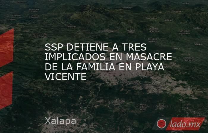 SSP DETIENE A TRES IMPLICADOS EN MASACRE DE LA FAMILIA EN PLAYA VICENTE. Noticias en tiempo real