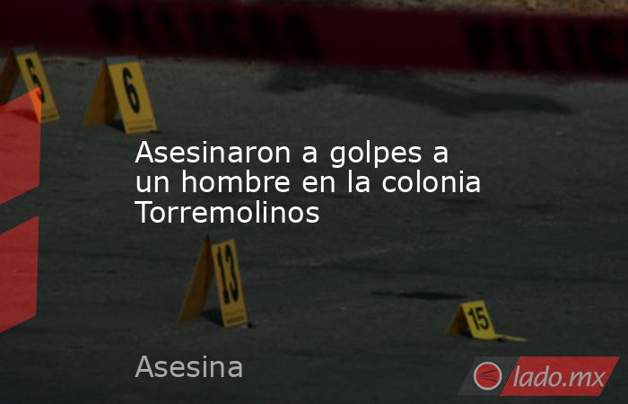 Asesinaron a golpes a un hombre en la colonia Torremolinos. Noticias en tiempo real