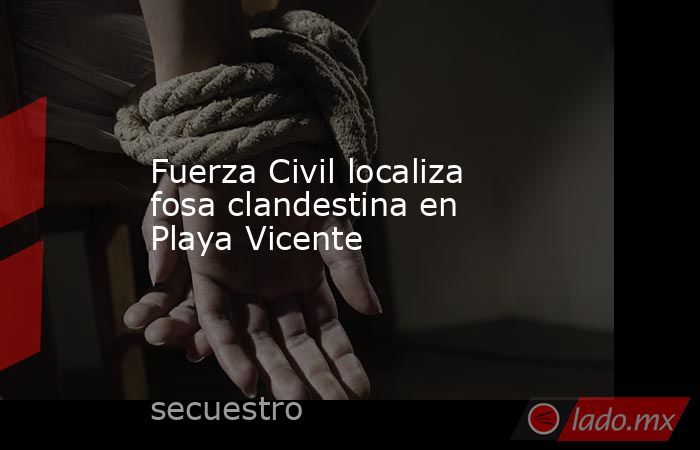 Fuerza Civil localiza fosa clandestina en Playa Vicente. Noticias en tiempo real