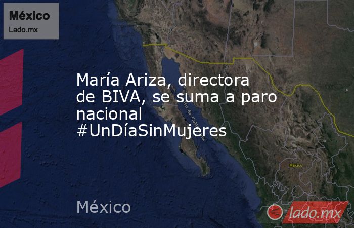 María Ariza, directora de BIVA, se suma a paro nacional #UnDíaSinMujeres. Noticias en tiempo real