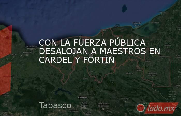 CON LA FUERZA PÚBLICA DESALOJAN A MAESTROS EN CARDEL Y FORTÍN. Noticias en tiempo real