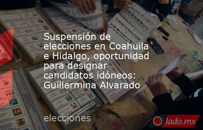 Suspensión de elecciones en Coahuila e Hidalgo, oportunidad para designar candidatos idóneos: Guillermina Alvarado. Noticias en tiempo real