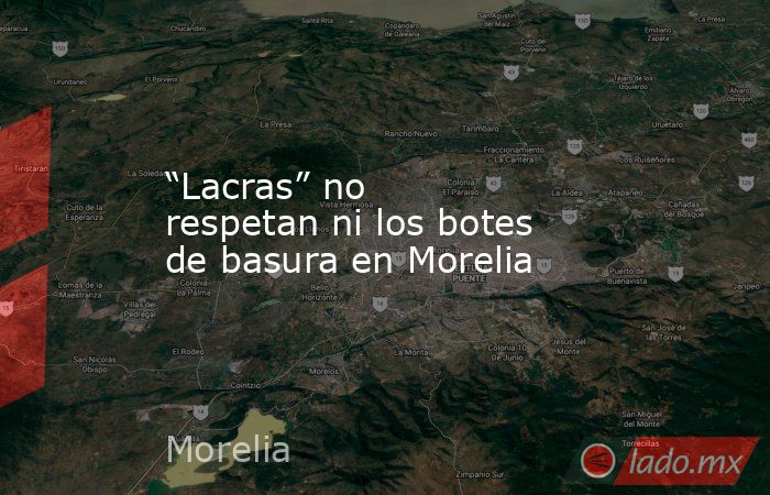 “Lacras” no respetan ni los botes de basura en Morelia. Noticias en tiempo real