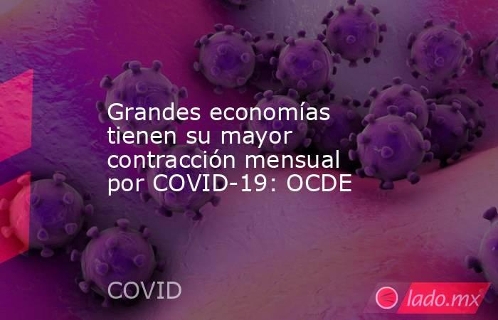 Grandes economías tienen su mayor contracción mensual por COVID-19: OCDE. Noticias en tiempo real