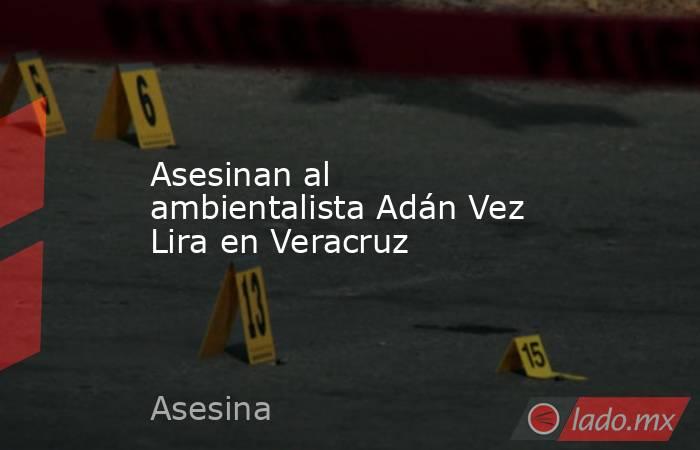 Asesinan al ambientalista Adán Vez Lira en Veracruz. Noticias en tiempo real