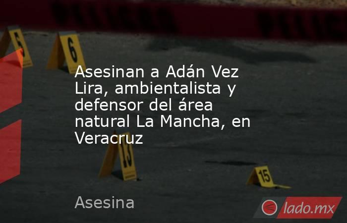 Asesinan a Adán Vez Lira, ambientalista y defensor del área natural La Mancha, en Veracruz. Noticias en tiempo real