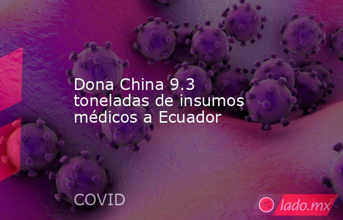 Dona China 9.3 toneladas de insumos médicos a Ecuador. Noticias en tiempo real