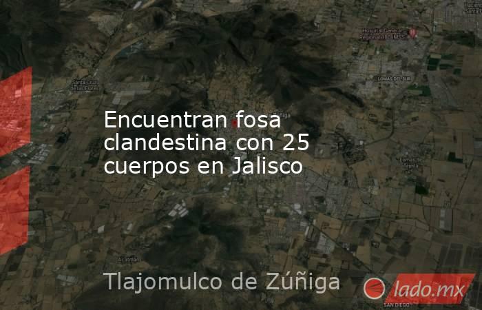 Encuentran fosa clandestina con 25 cuerpos en Jalisco. Noticias en tiempo real