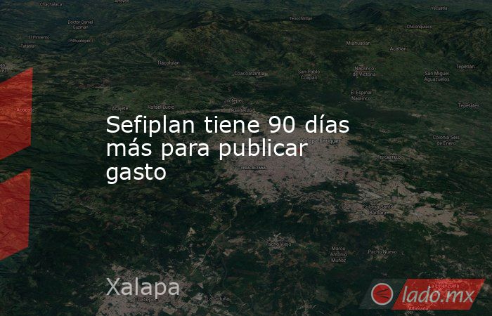 Sefiplan tiene 90 días más para publicar gasto. Noticias en tiempo real