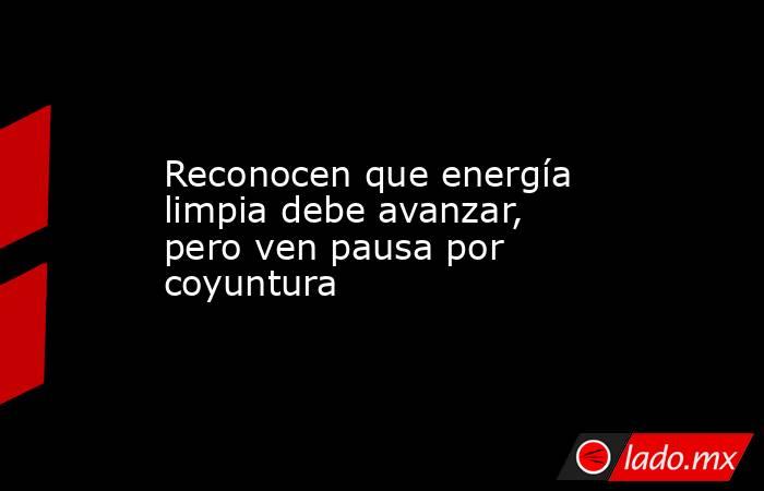 Reconocen que energía limpia debe avanzar, pero ven pausa por coyuntura. Noticias en tiempo real