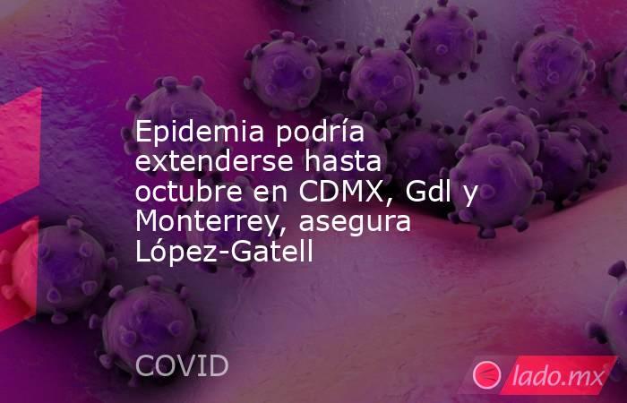 Epidemia podría extenderse hasta octubre en CDMX, Gdl y Monterrey, asegura López-Gatell. Noticias en tiempo real