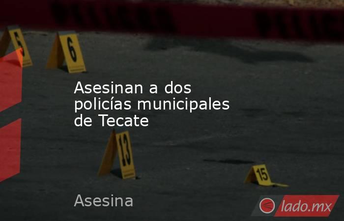 Asesinan a dos policías municipales de Tecate. Noticias en tiempo real