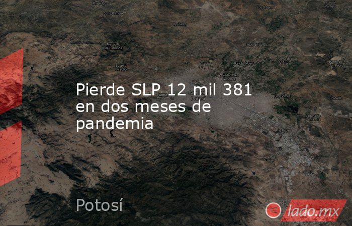 Pierde SLP 12 mil 381 en dos meses de pandemia. Noticias en tiempo real