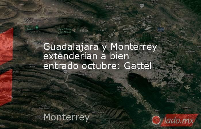 Guadalajara y Monterrey extenderían a bien entrado octubre: Gattel. Noticias en tiempo real