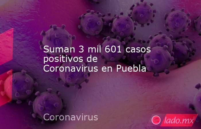Suman 3 mil 601 casos positivos de Coronavirus en Puebla. Noticias en tiempo real