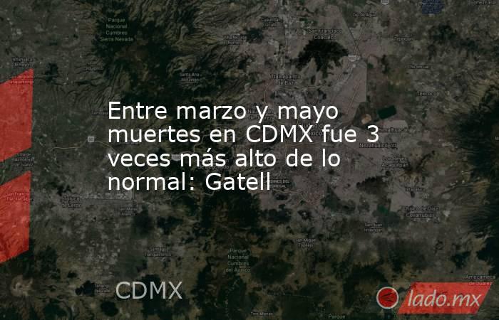Entre marzo y mayo muertes en CDMX fue 3 veces más alto de lo normal: Gatell. Noticias en tiempo real