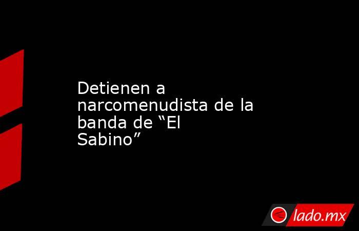 Detienen a narcomenudista de la banda de “El Sabino”. Noticias en tiempo real