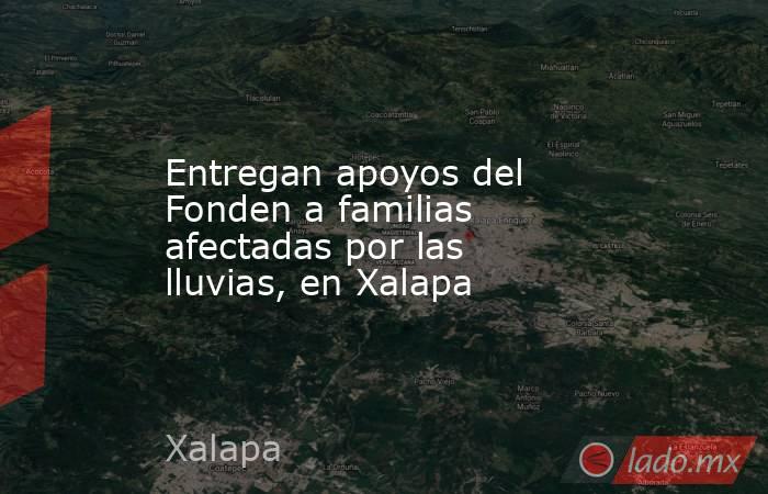 Entregan apoyos del Fonden a familias afectadas por las lluvias, en Xalapa. Noticias en tiempo real