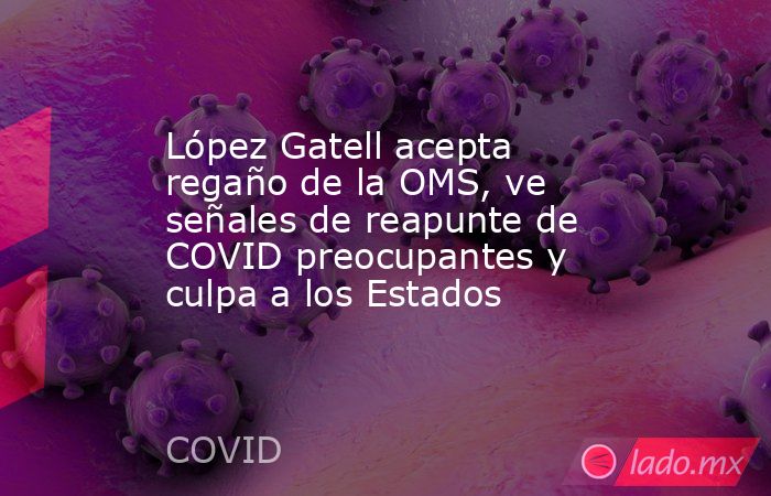 López Gatell acepta regaño de la OMS, ve señales de reapunte de COVID preocupantes y culpa a los Estados. Noticias en tiempo real