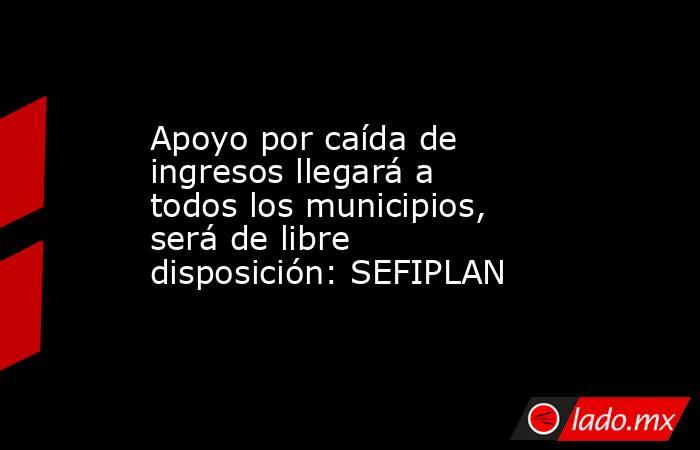 Apoyo por caída de ingresos llegará a todos los municipios, será de libre disposición: SEFIPLAN. Noticias en tiempo real