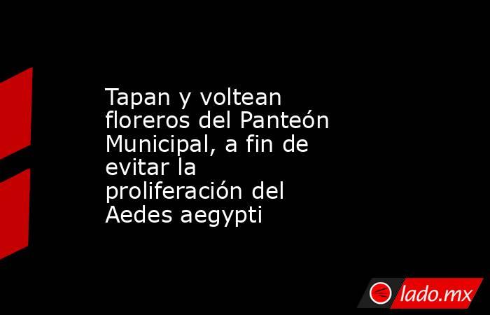 Tapan y voltean floreros del Panteón Municipal, a fin de evitar la proliferación del Aedes aegypti. Noticias en tiempo real