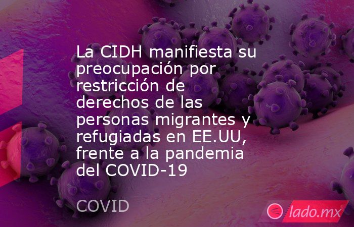 La CIDH manifiesta su preocupación por restricción de derechos de las personas migrantes y refugiadas en EE.UU, frente a la pandemia del COVID-19. Noticias en tiempo real