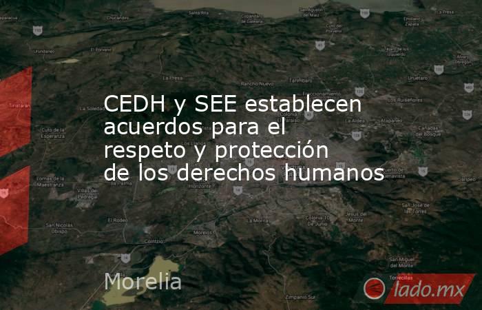 CEDH y SEE establecen acuerdos para el respeto y protección de los derechos humanos. Noticias en tiempo real
